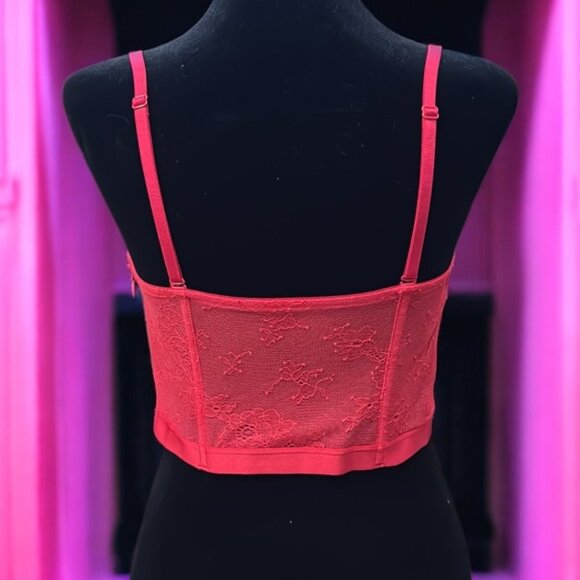 NWOT Victoria's Secret Very Sexy Red Lace Bralette / Balconette/ Bustier - Picture 2 of 5
